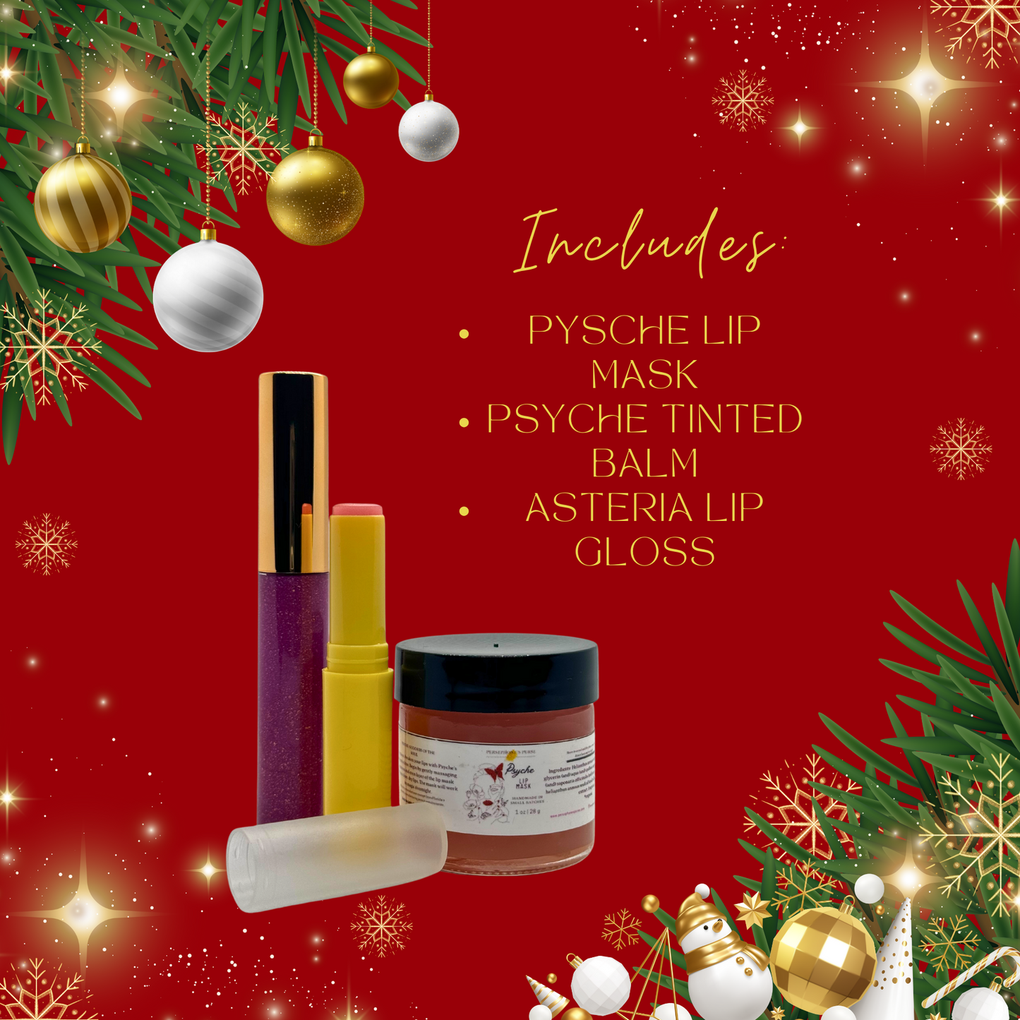 Limited Edition Psyche's Glow Lip Trio - Persephone's Purse