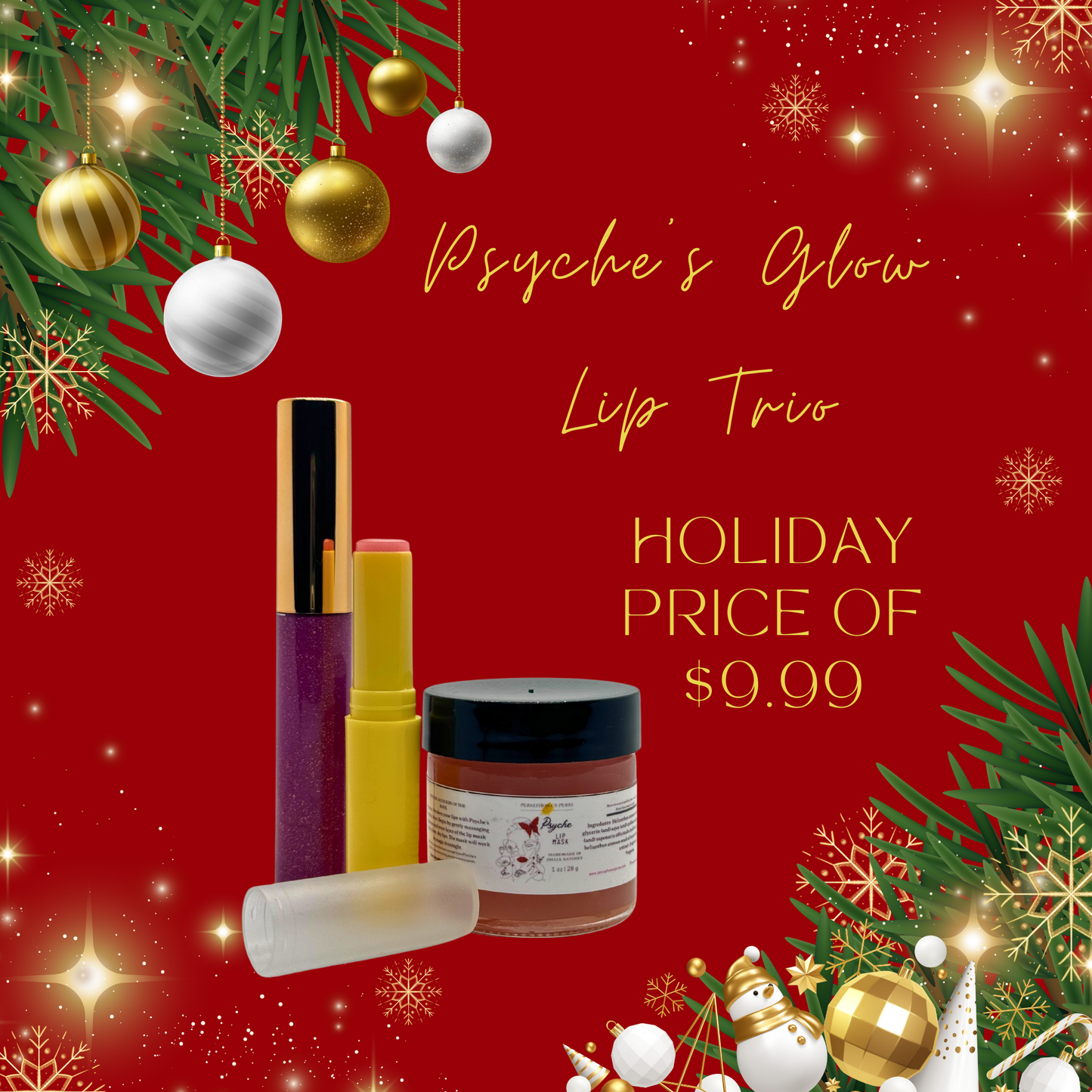 Limited Edition Psyche's Glow Lip Trio - Persephone's Purse