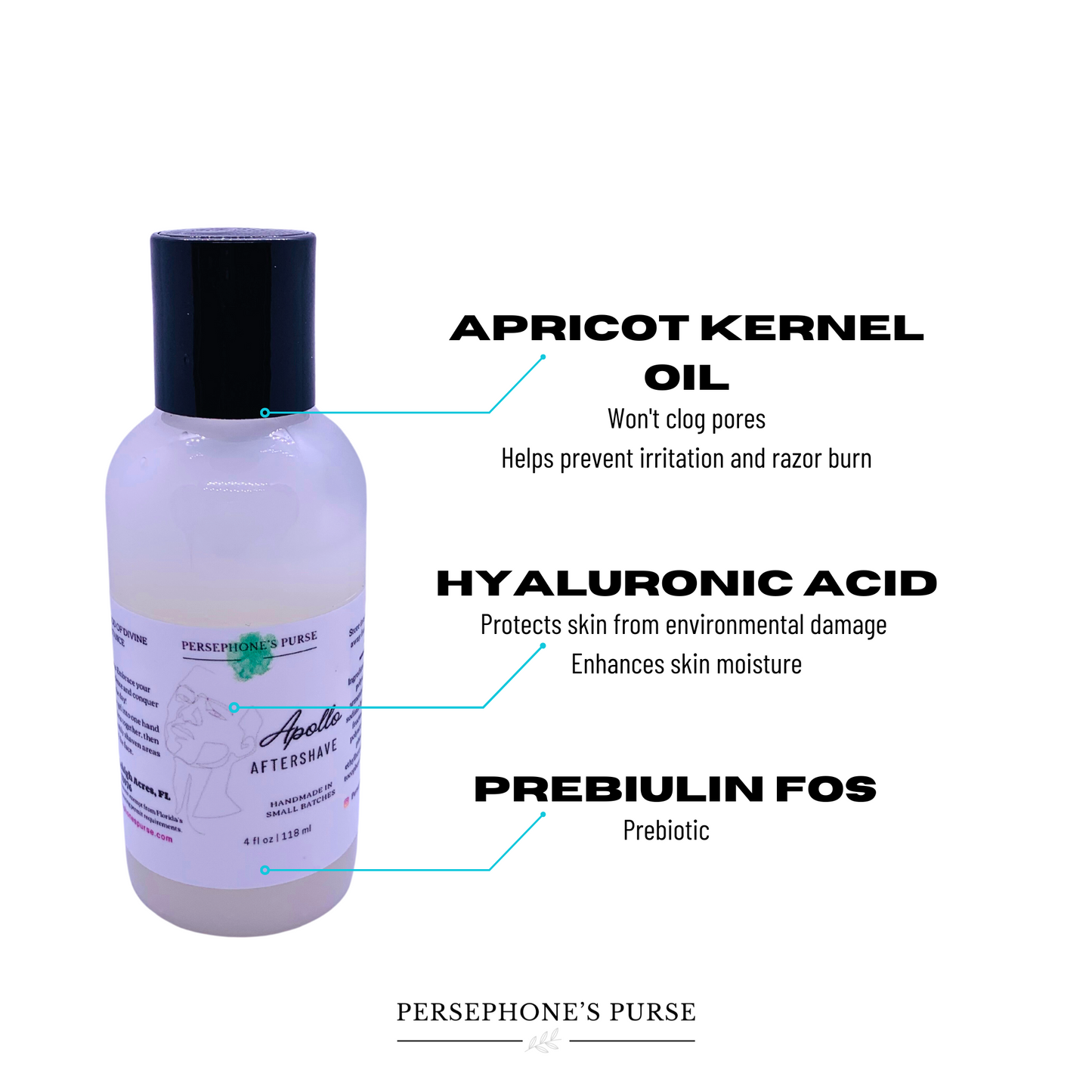 Apollo Cooling Aftershave 4 fl. oz. - Persephone's Purse