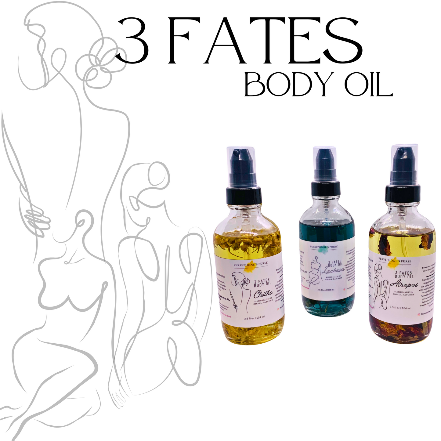 3 Fates Sensuous Body Oil - Persephone's Purse