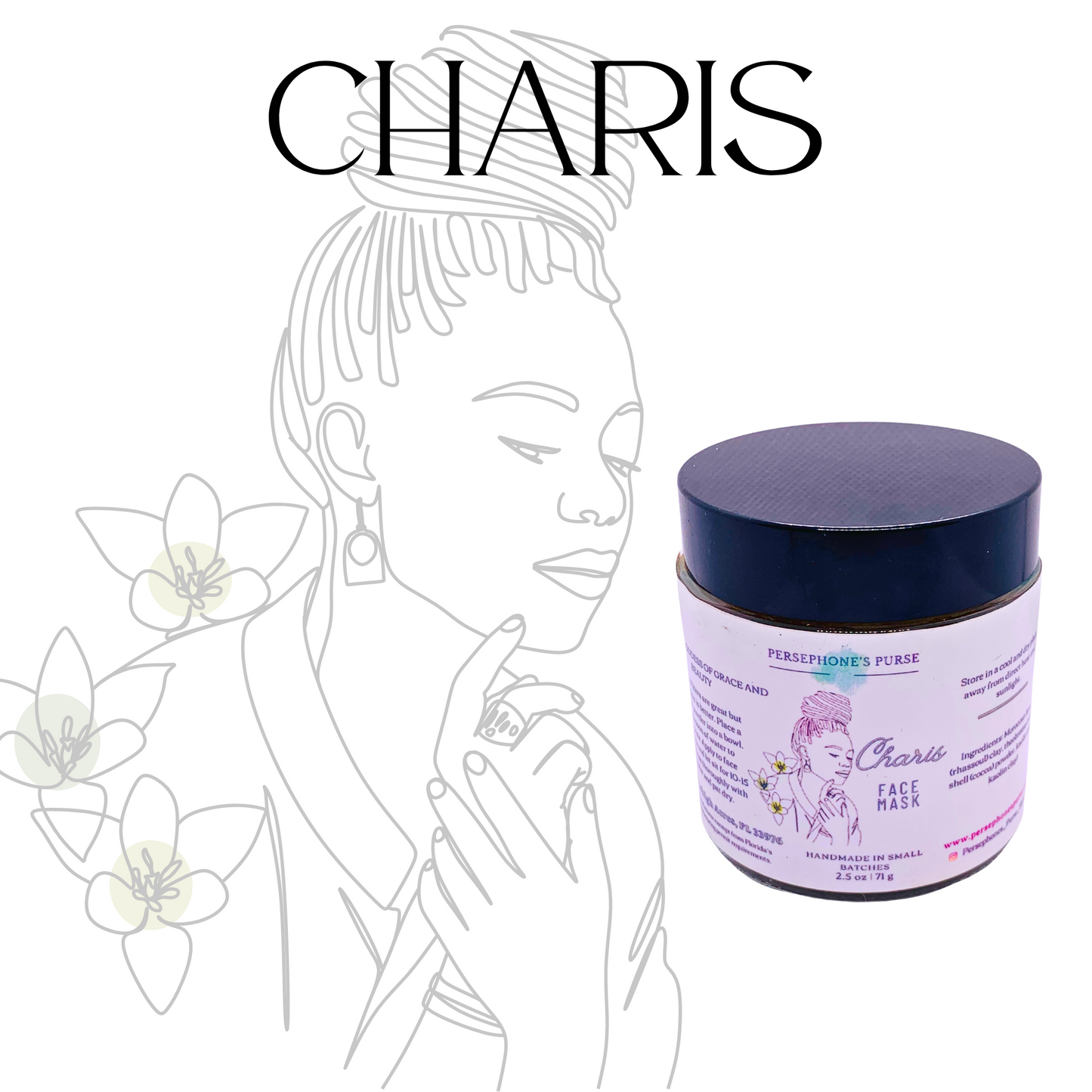 Charis Detoxifying Face Mask 2.5 oz. - Persephone's Purse